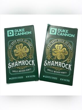 Duke Cannon Big Arse Brick of Soap Shamrock Minty 10 oz Pack of 2 Bar Soap